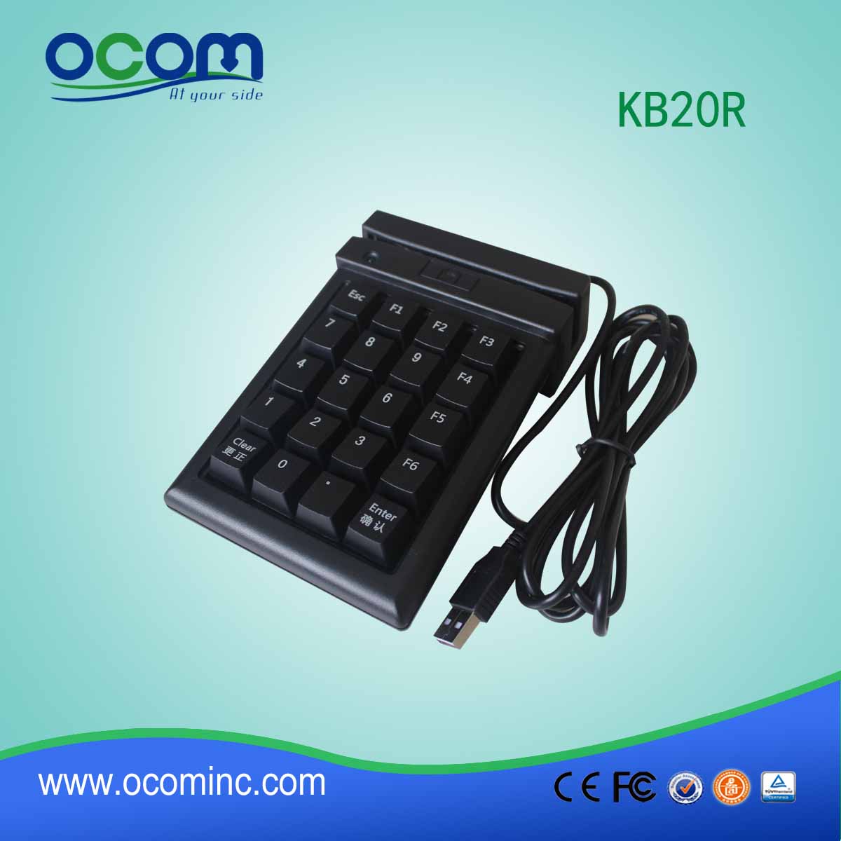 Magnetstreifenleser mit 20 Tasten Pinpad KB20R