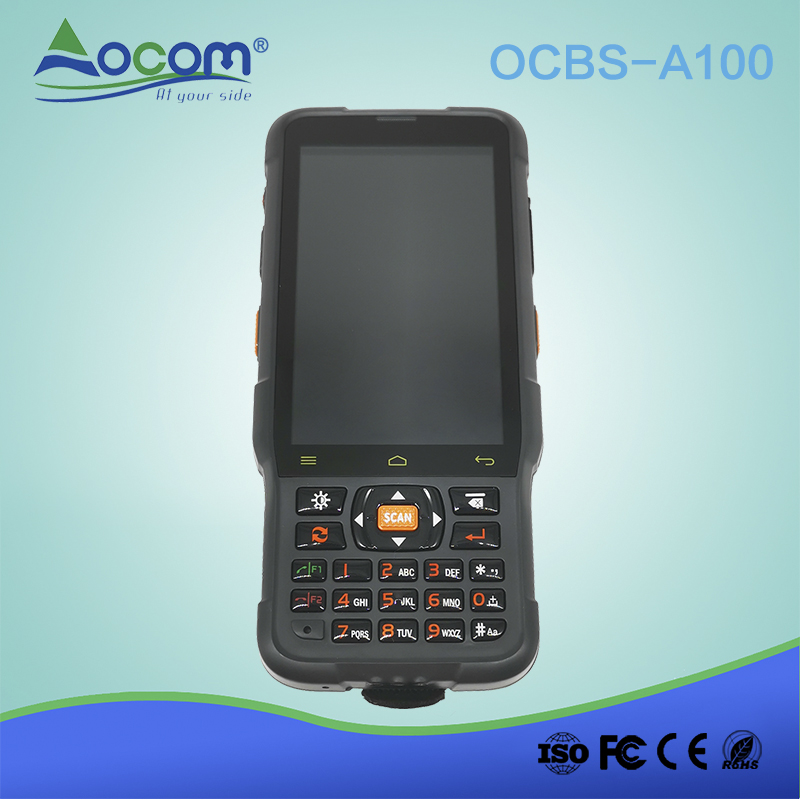 OCBS -A100 Nuevo escáner de código de barras pda portátil con láser de pantalla táctil portátil PDA Android