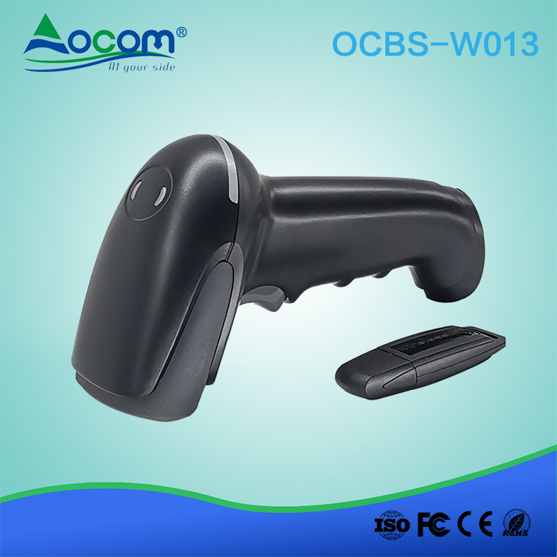 OCBS -W013 رخيصة 200mm / s المحمولة 1D ليزر لاسلكي ماسح الباركود مع المتلقي