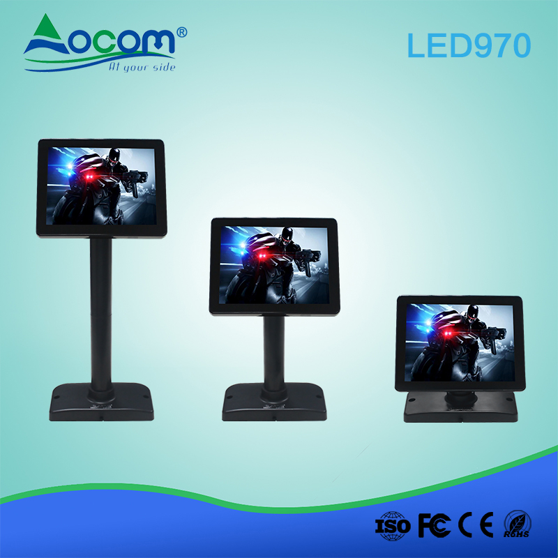 OCPD-LED970 9.7英寸台式机POS LED触摸显示器客户显示器