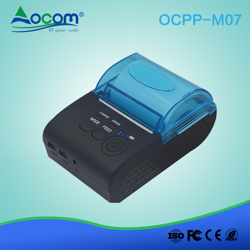 OCOM 58mm مصغرة محمولة المحمول الروبوت طابعة بلوتوث الحرارية