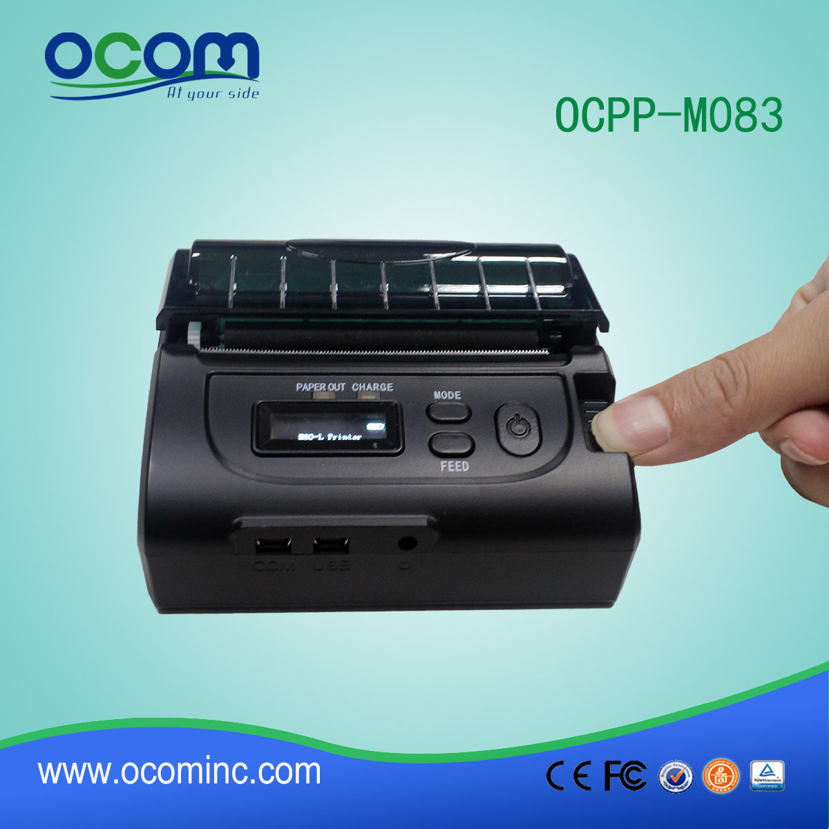 OCPP -M083 Мобильный 80-мм беспроводной тепловизионный принтер bluetooth