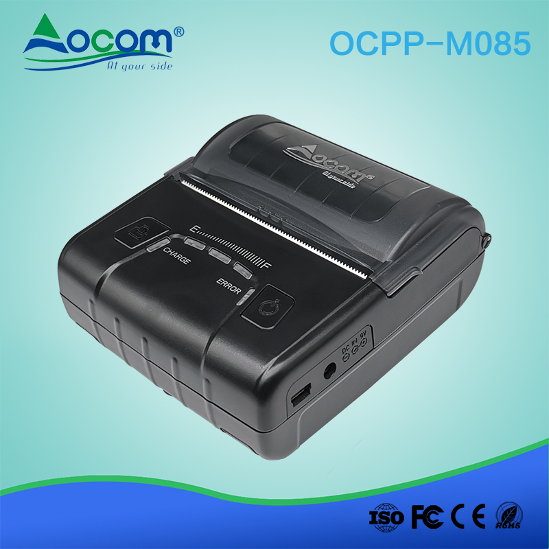 OCPP -M085 80mm mini impressora térmica portátil sem fio android bluetooth impressora de recibos wifi