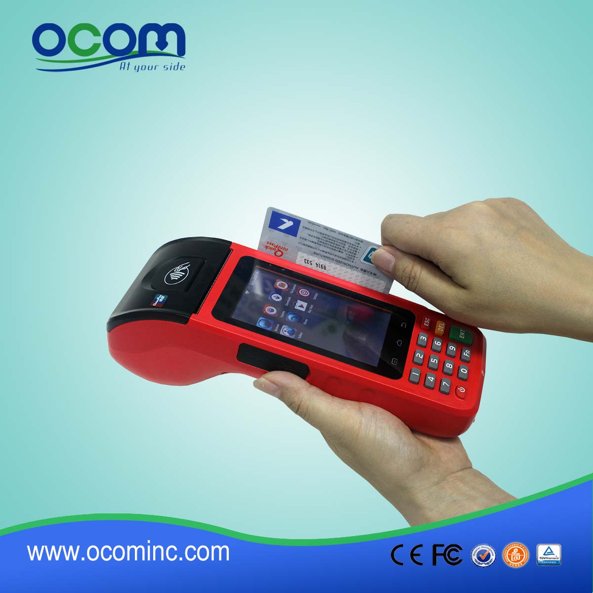 P8000S RFID gsm máquina de faturamento portátil com leitor de cartão magnético