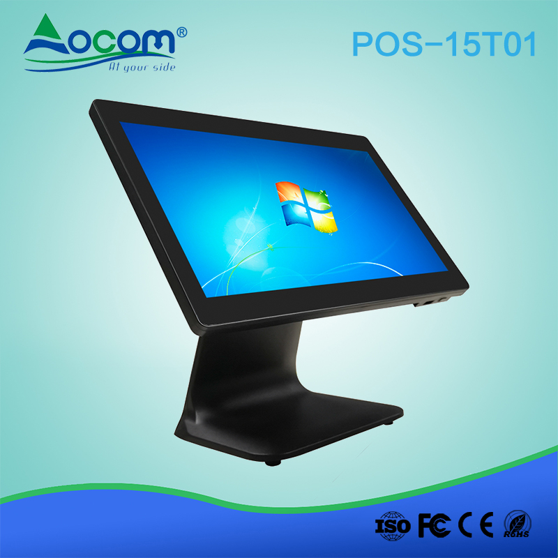 POS-15T01 1366*768 15.6" windows capacitive touch all in one pos system