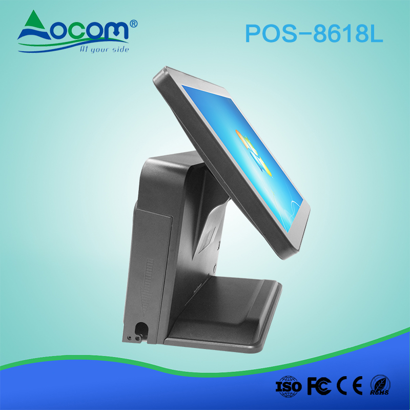 POS -8618L J1900 restaurant offline alles in one touch pos systeem dubbel scherm