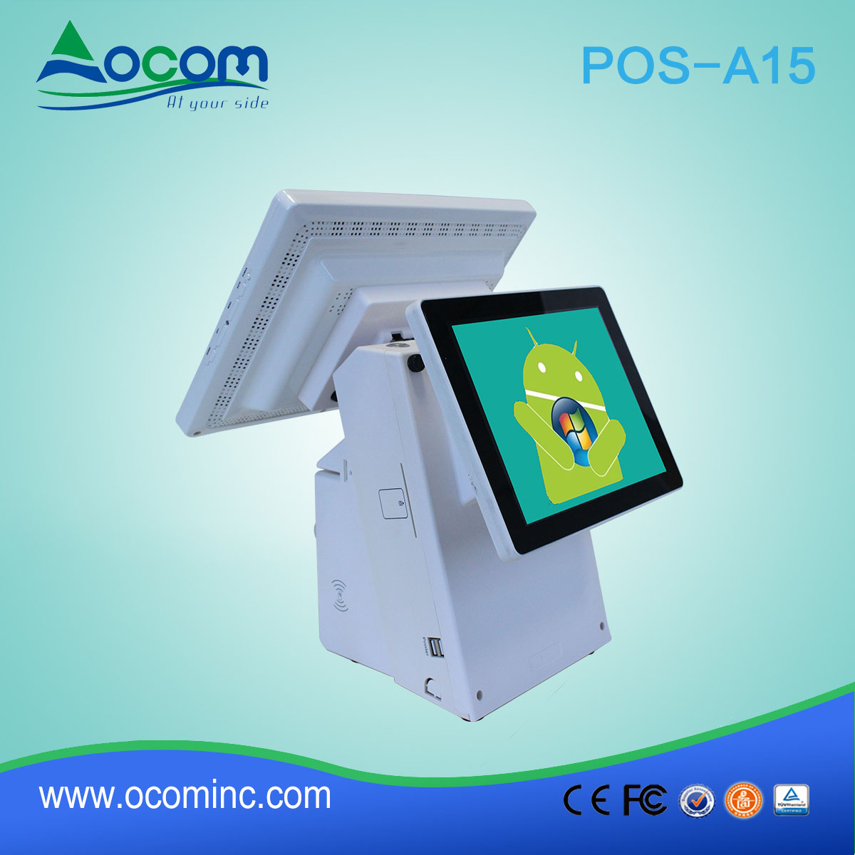 POS-A15---2017 venda quente loteria pos terminal com impressora térmica 15,6" à venda