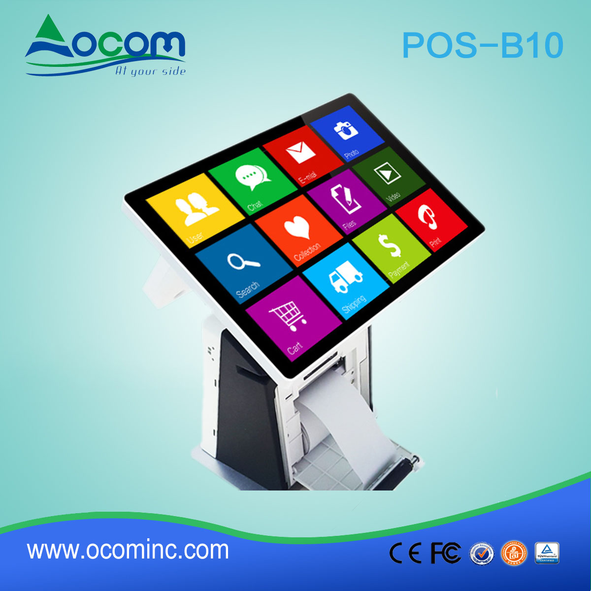POS-b-b-Hot Selling Touch Screen 10,1 "POS-System mit Thermo-Drucker alle in einem Preis