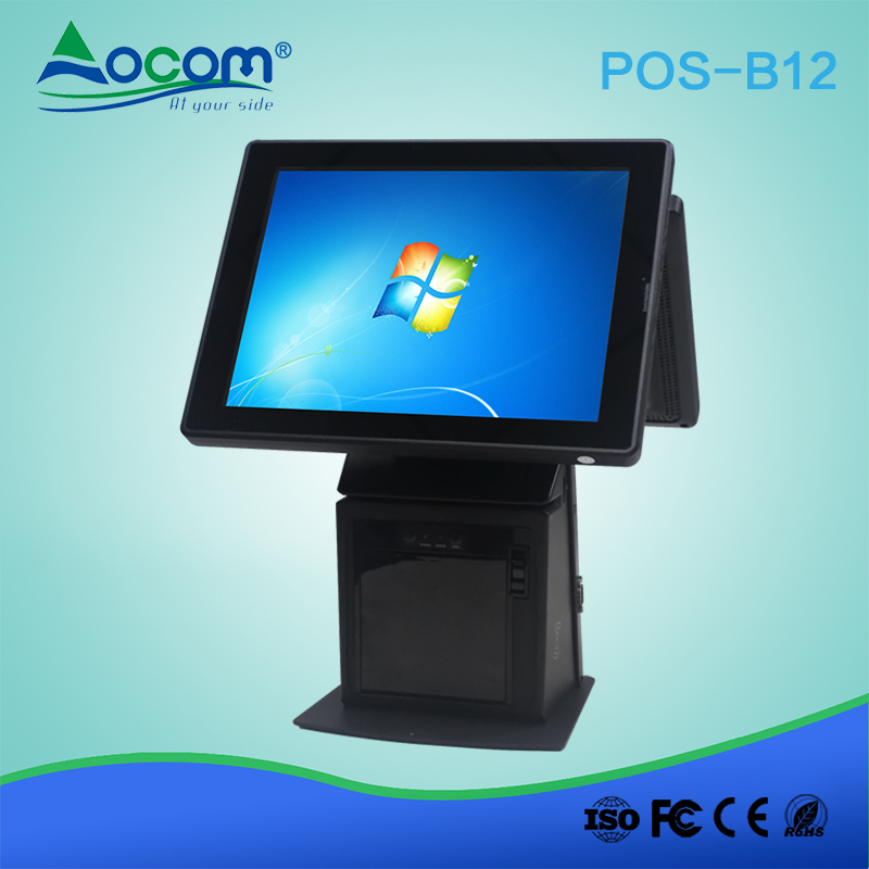 POS-B12 12-calowy system Android restauracja POS z podwójnym wyświetlaczem