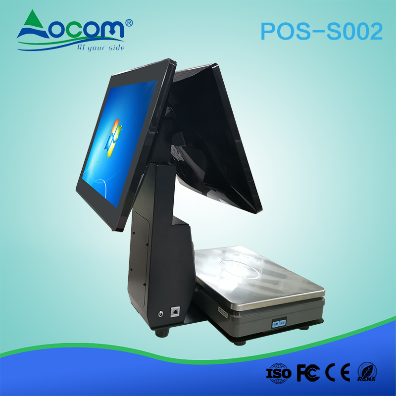 POS -S002 15 "сенсорный экран все в одном устройстве pos с электронными весами