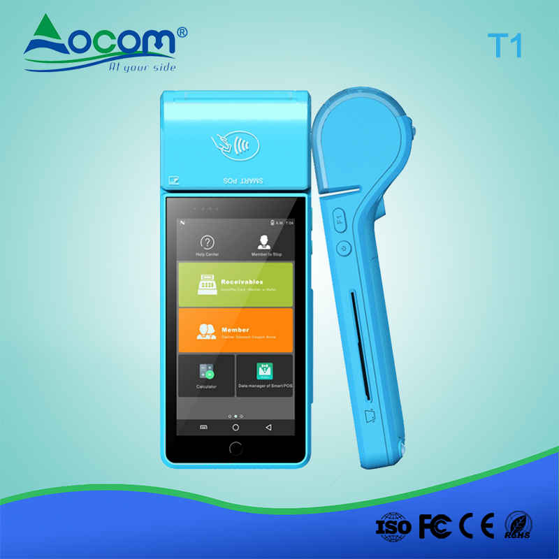 POS-T1 Android Portable Smart POS Terminal New8210 With 2 psam Slots