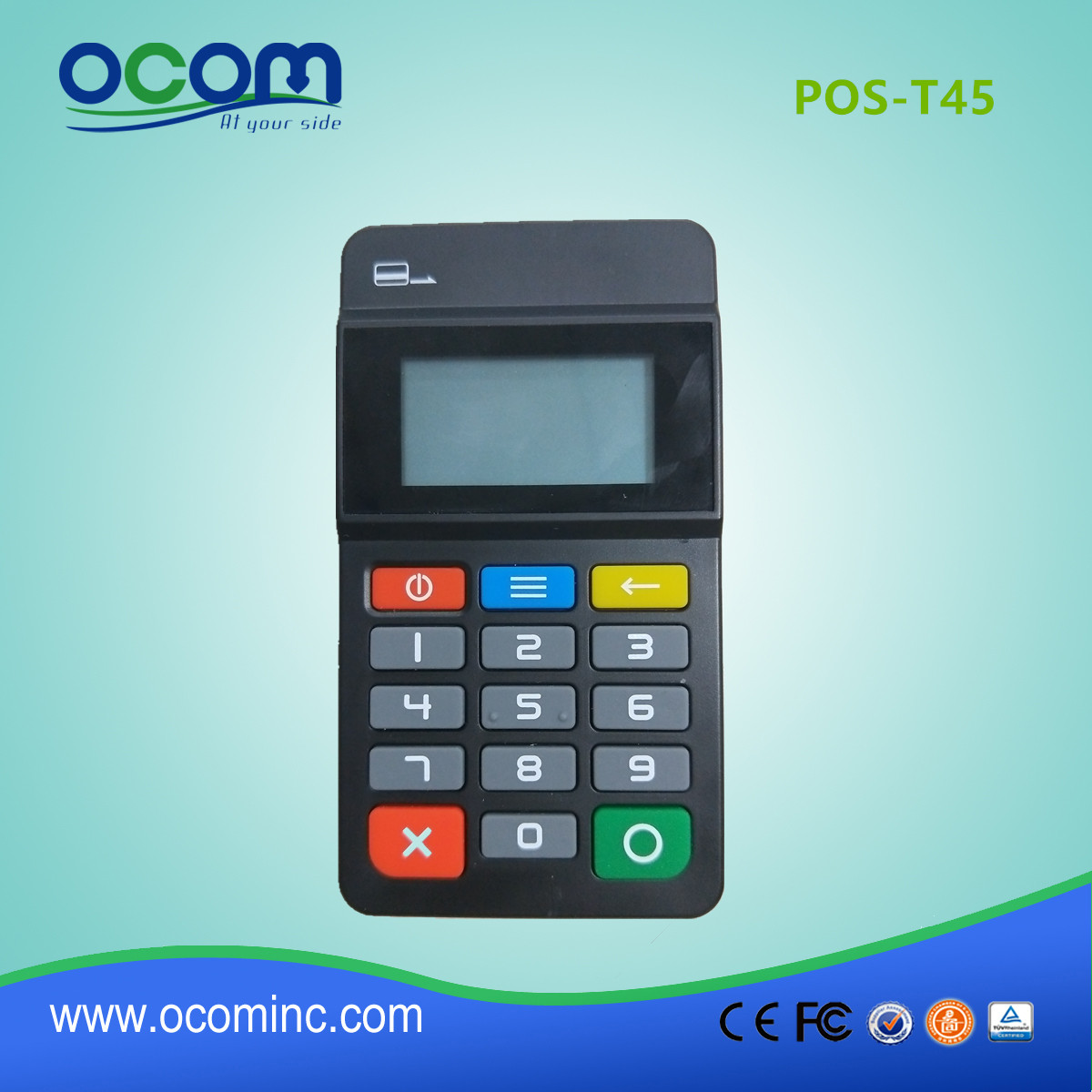 POS -T45-EMV PCI кредитная карта салфетки с клавиатурой и дисплеем