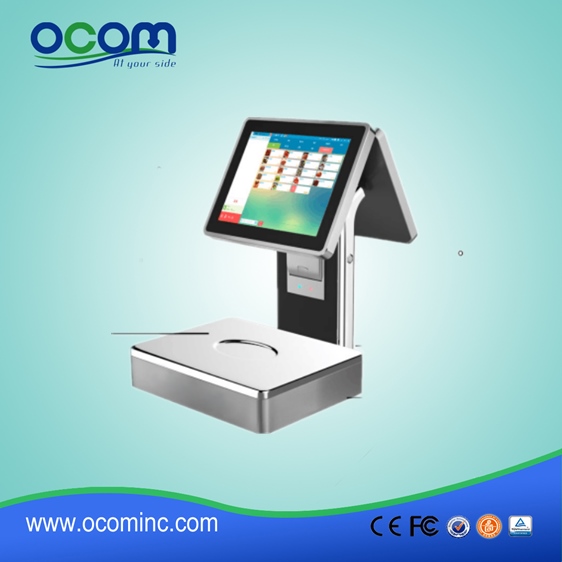 POS Waage mit Touch-System und 58mm Thermodrucker