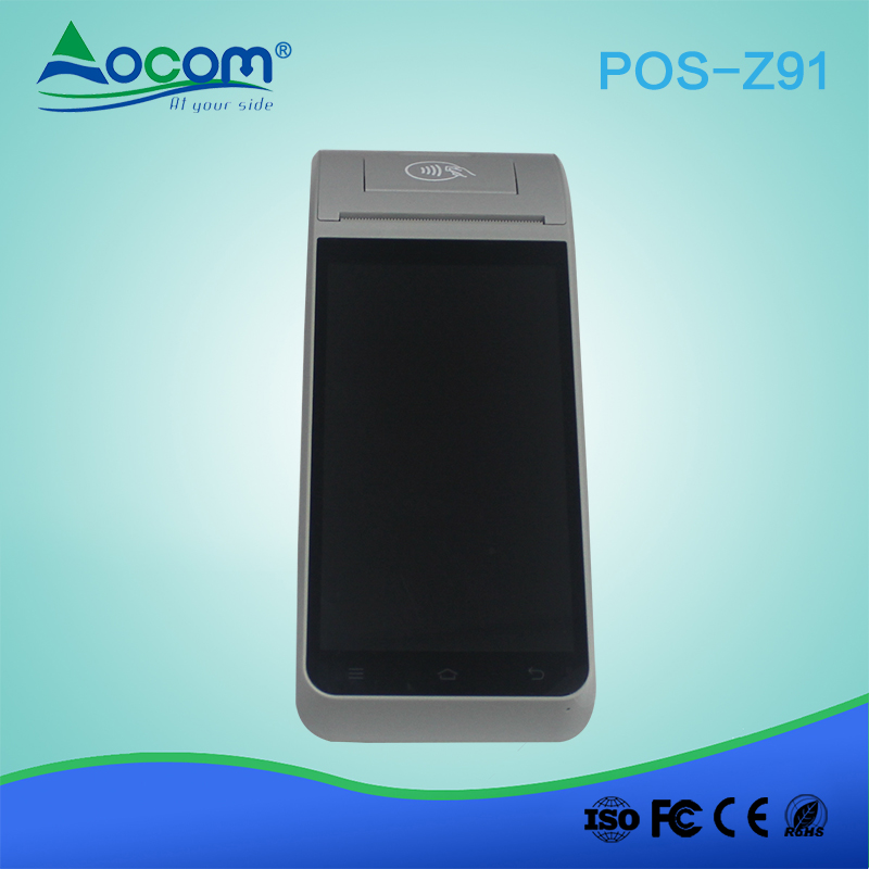 POS -Z91 5,5 pouces terminal Android Android d'empreinte digitale pos pour le système de commande de restaurant