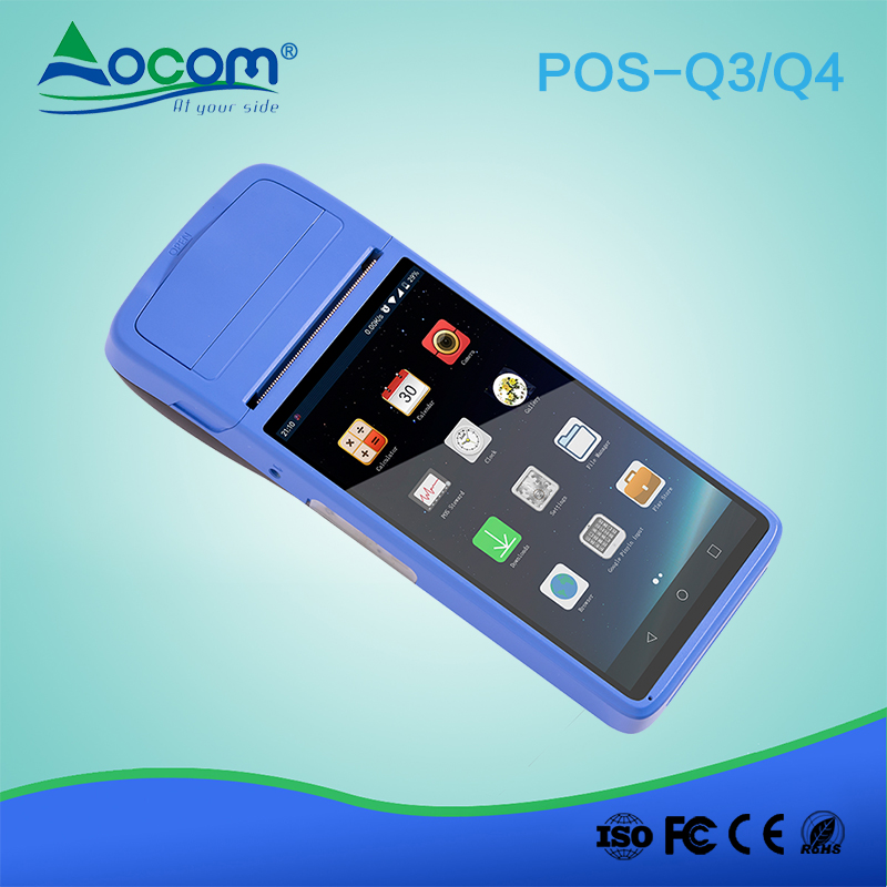 Q3 / Q4 Multifonction robuste mobile nfc androïde intelligent terminal de poche pos avec carte SIM