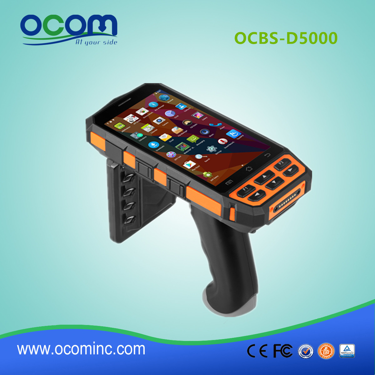 Rugged Andorid 5.0 φορητό βιομηχανικό pda με rfid αναγνώστη