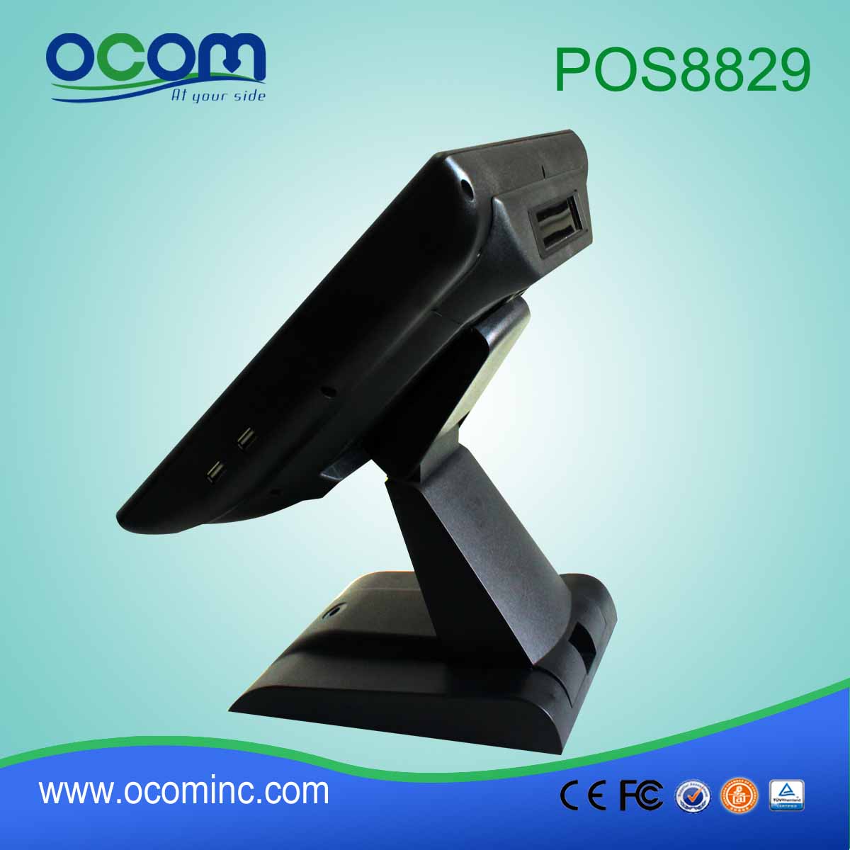 Supermarket 15 inch all in one pos equipment in desktop