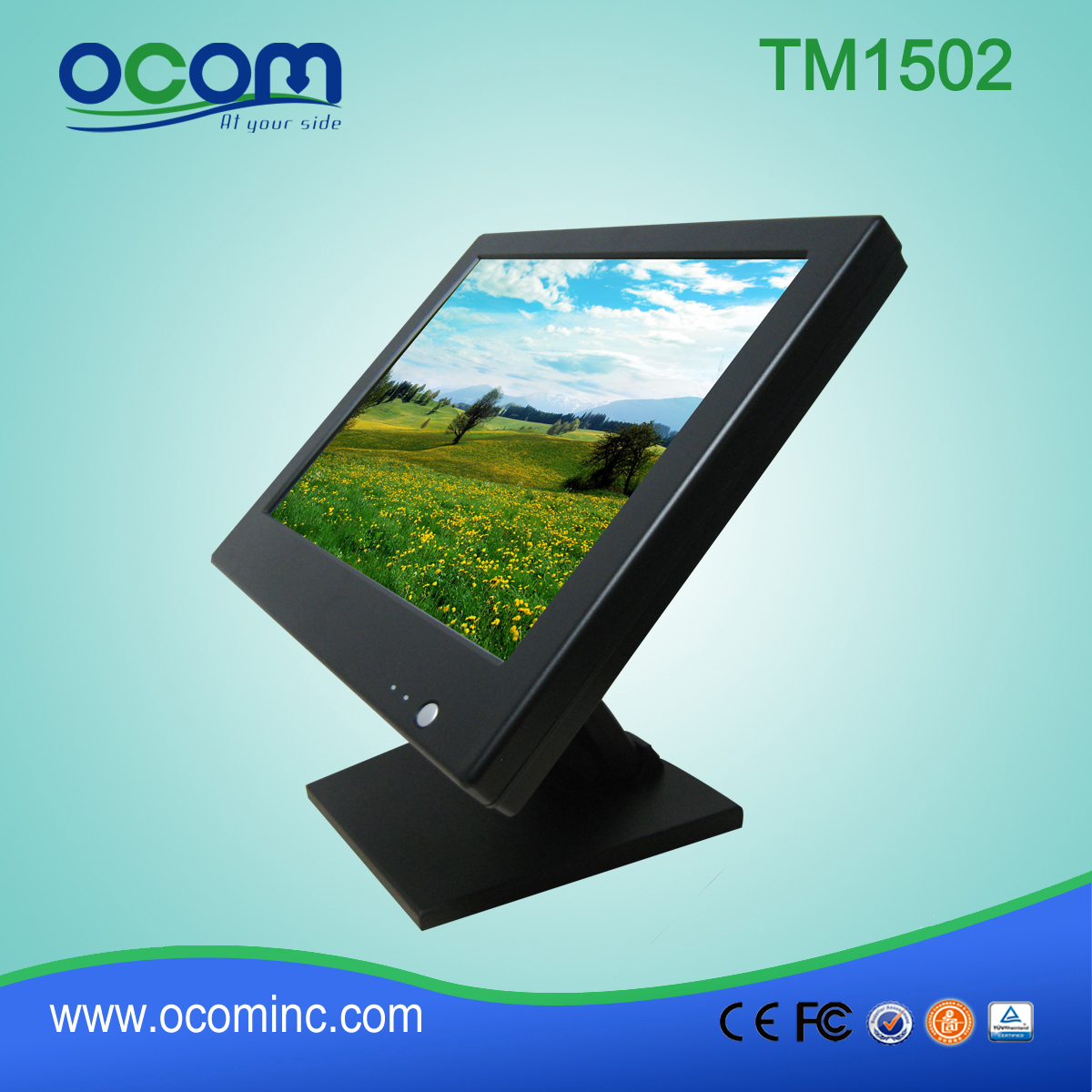 TM1502 15 بوصه عاليه الدقة شاشه اللمس مراقبه نقاط البيع