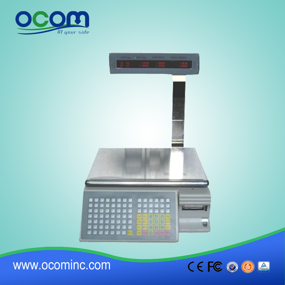 The supermarket dedicated electronic scale with label printer