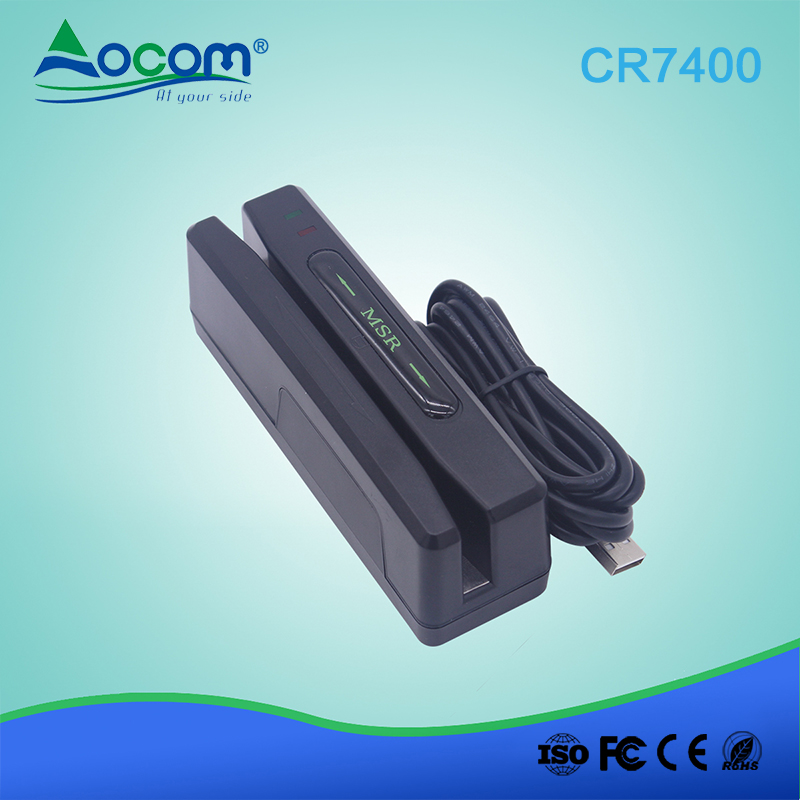 Triple-track Bi-directional Swipe Reading Magnetic Stripe Card Reader