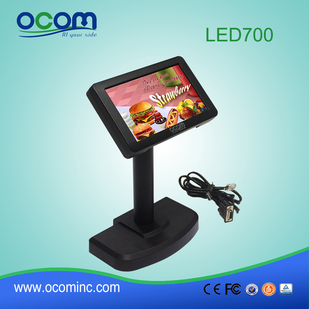 USB port communication 7inch LED Customer Display