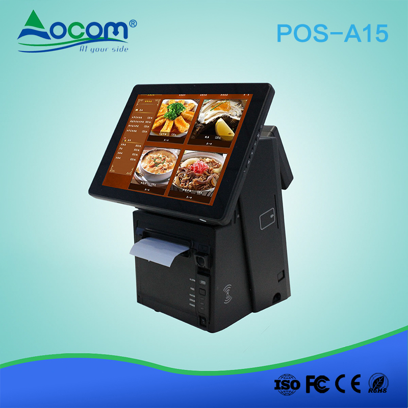 Машина кассового аппарата Pos экрана касания Windows с принтером
