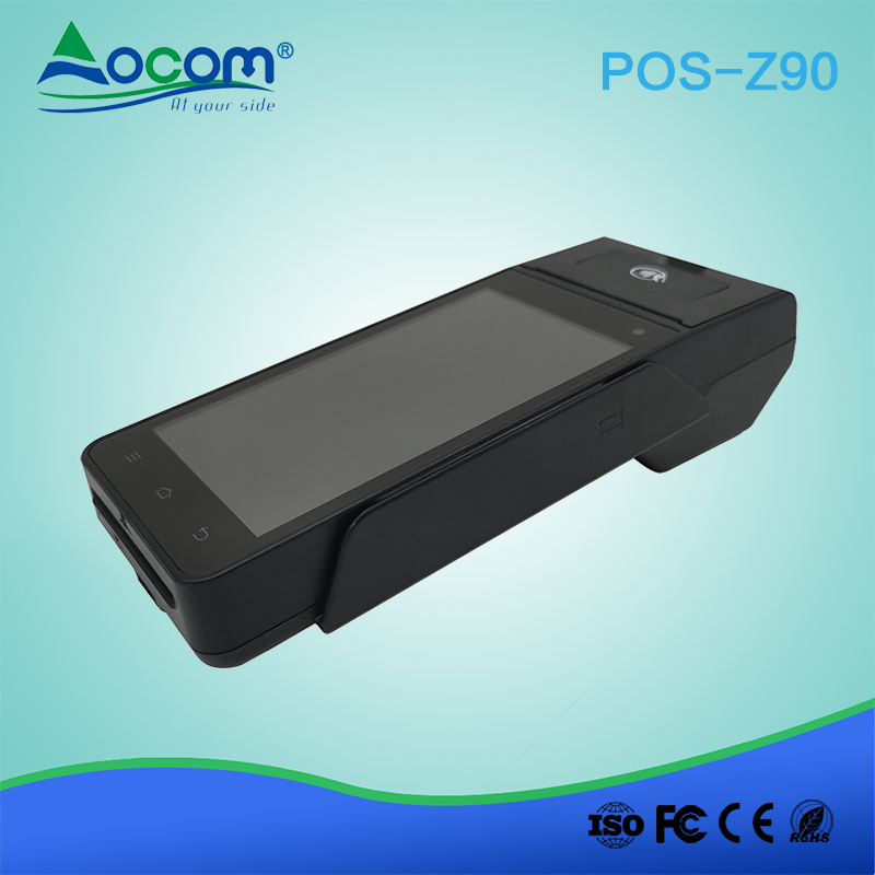 Z90 4G Αναγνώστης έξυπνων καρτών NFC με ανθεκτικό χειροκίνητο τερματικό τύπου pos με εκτυπωτή