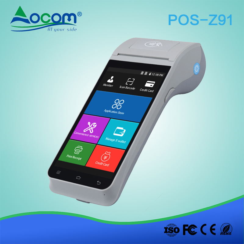 Z91 Mobiele kaartbetaling Draadloze 4G Nfc Android Handheld Pos-terminal