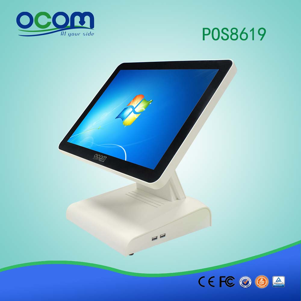 رخيصة 15 بوصة فقط في نقاط البيع جهاز كمبيوتر واحد الشاشات التي تعمل باللمس لتسجيل النقدية (POS8619)