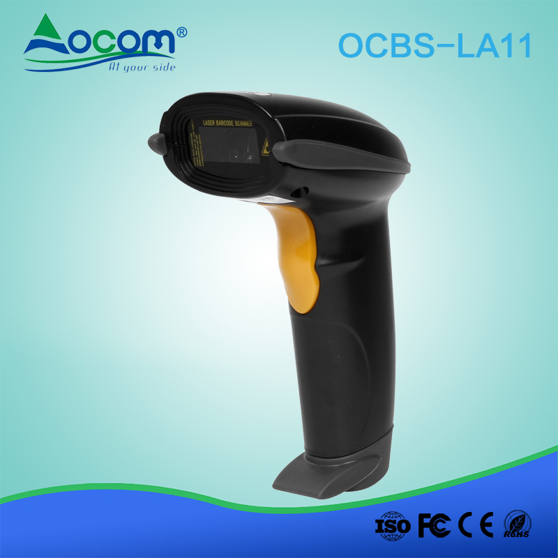 Escáner de código de barras láser de mano con sensor automático de costo económico con soporte