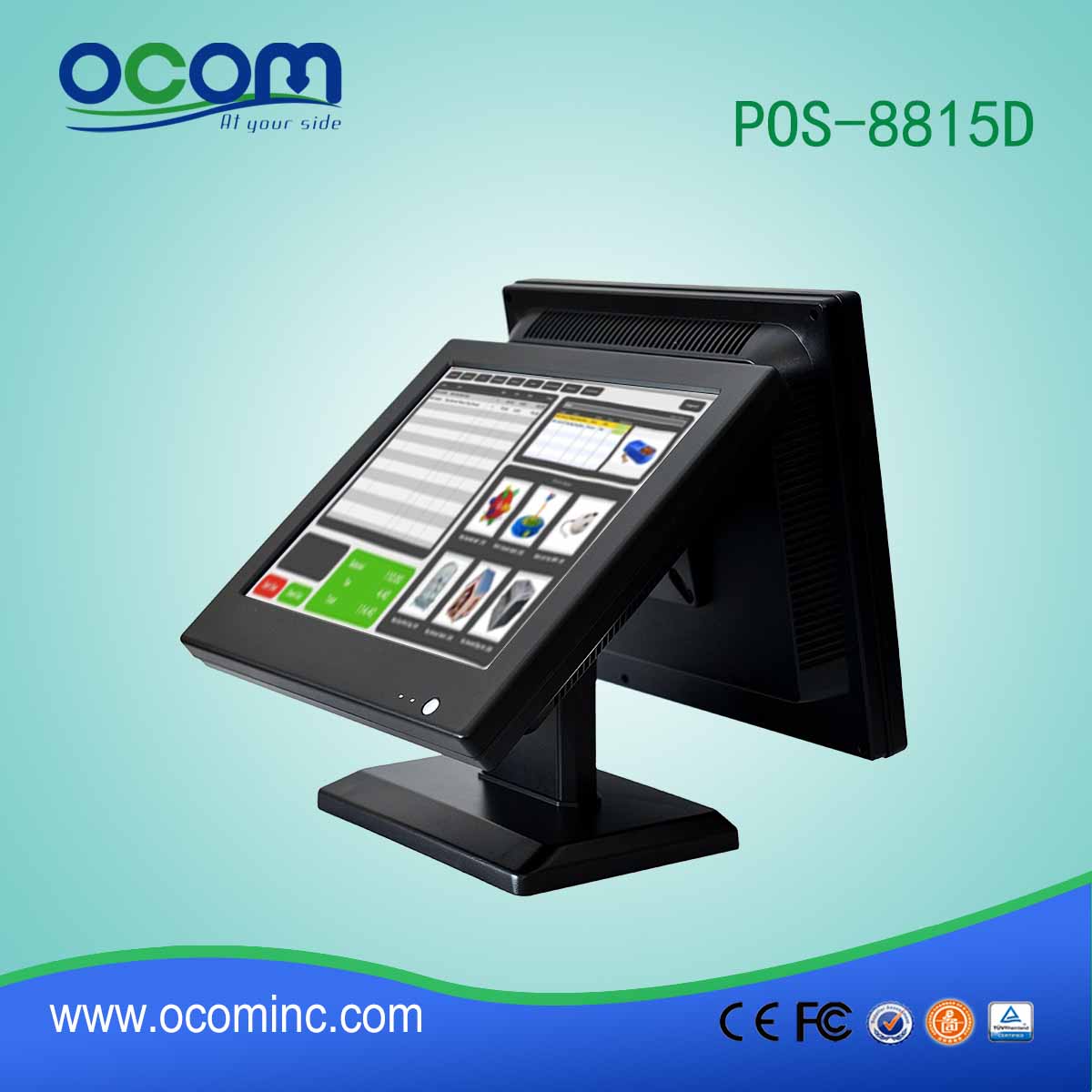 dinheiro eletrônico registar máquina terminal POS para o supermercado (POS8815D)