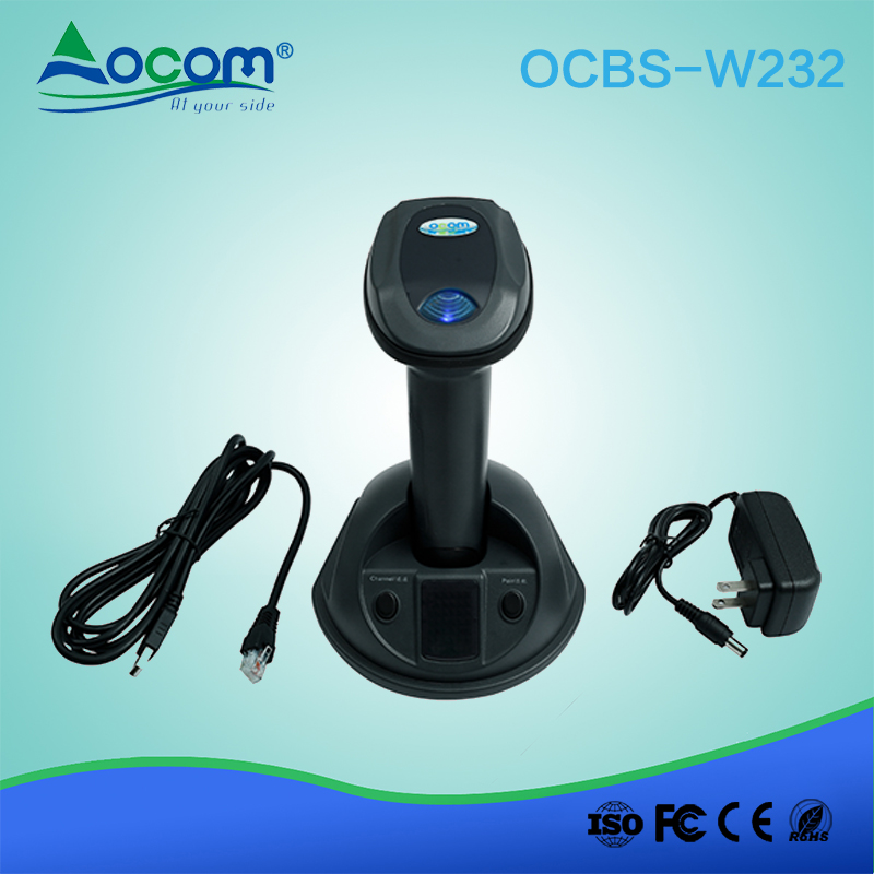 portable bluetooth wireless 2d  barcode scanner with Cradle