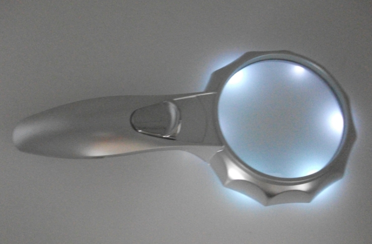 600555 伞形带LED灯 手持放大镜 中号 厂家直销