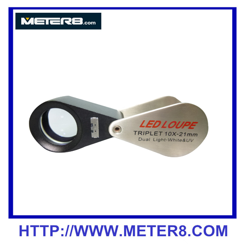 Bijoux MG7802 10X / 20X Loupe avec lumière LED et la lumière UV