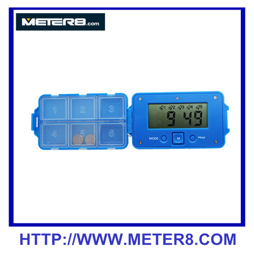 TX108B Pill Case met Alarm Reminder 6 vakken voor Pillen / Medicine.