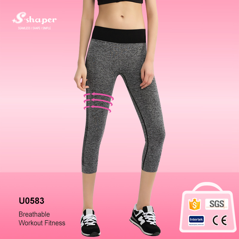 Fabbrica di pantaloni crop adulto slim fit yoga