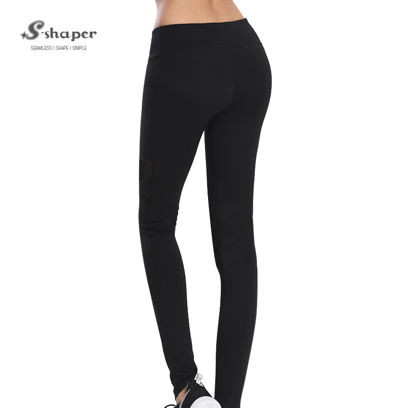 Breathable Mesh Panel Yoga Leggings Factory