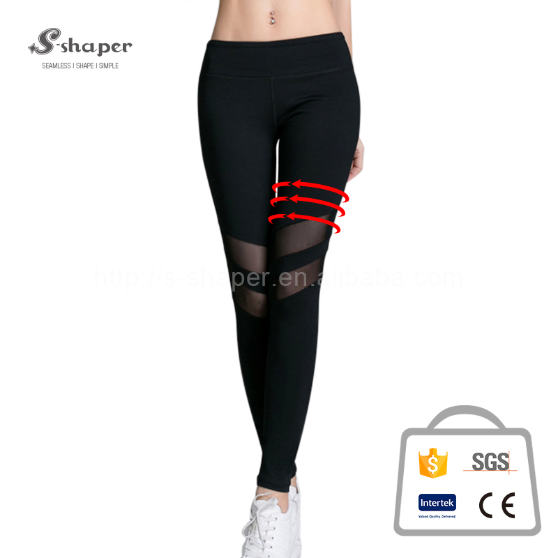 Breathable Mesh Panel Yoga Leggings Manufacturer