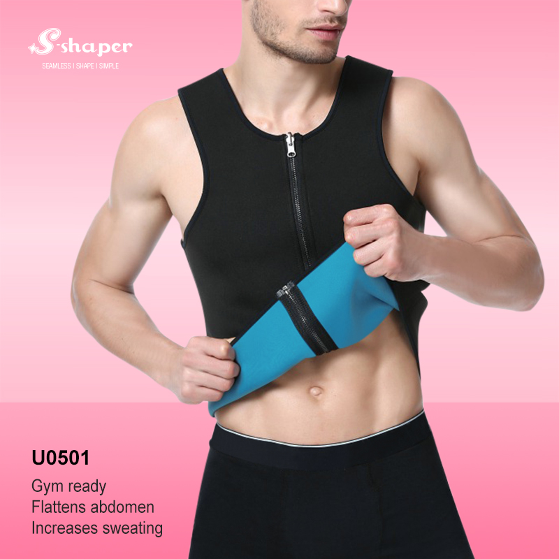 Sweat de compression pour hommes avec fermeture à l'avant en soldes