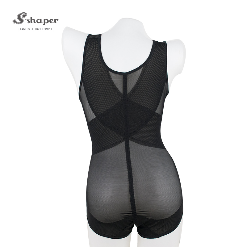 ขายร้อนสีดำสตรีเต็มร่างกาย Shaper บอดี้สูทขายส่ง