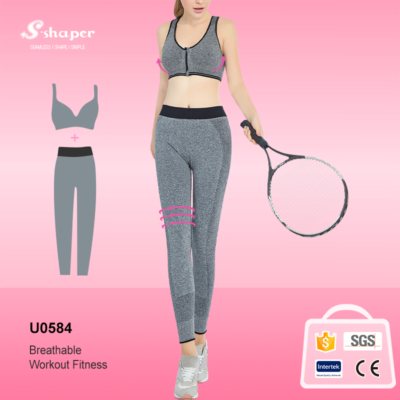 Ladies Elastic Yoga Legging Set On Sales