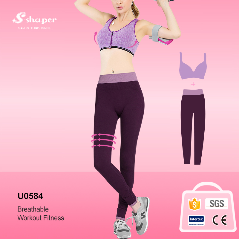 Ladies Elastic Yoga Legging Set Wholesales