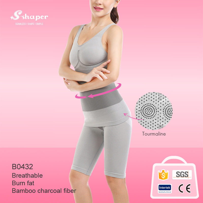 Ladies Lingerie Tourmaline Bamboo Body Shaper Supplier