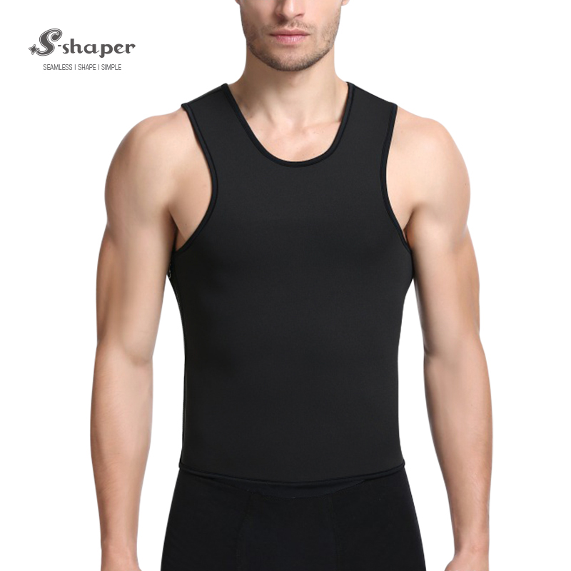 Lose Weight Zipper Men's Corset Vest Factory