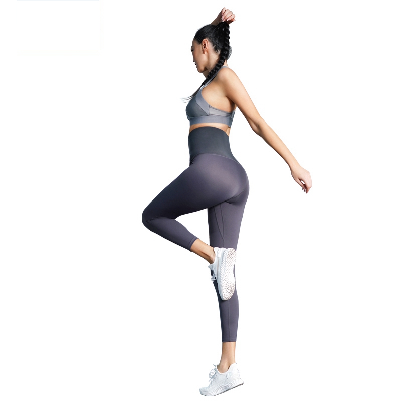 New women's nylon material high waist fitness yoga body shaping pants wholesaler