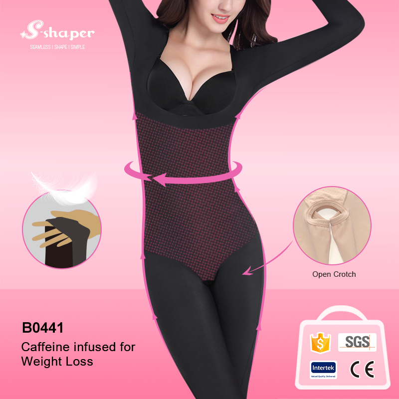 OEM Long Sleeve Caffeine Infused Bodysuit On Sales
