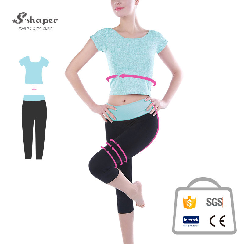 Women's Active Short Sleeve Shirts Yoga Set Factory