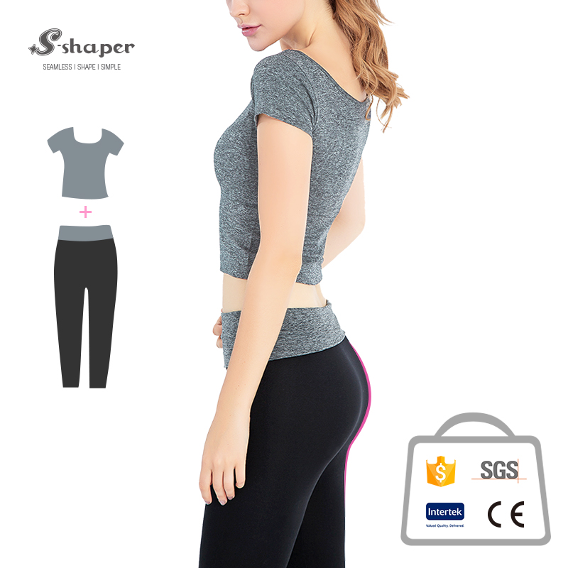 Women's Active Short Sleeve Shirts Yoga Set Manufacturer