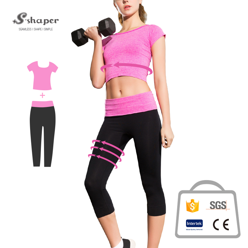 Women's Active Short Sleeve Shirts Yoga Set Wholesales