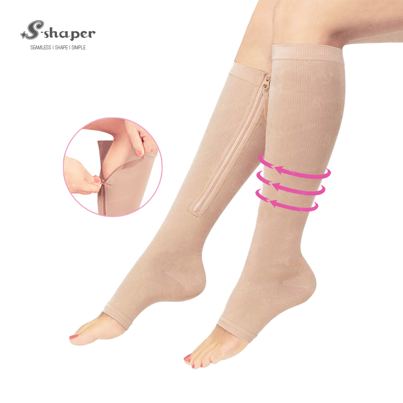 Zipper Open Toe Compression Socks Supplier